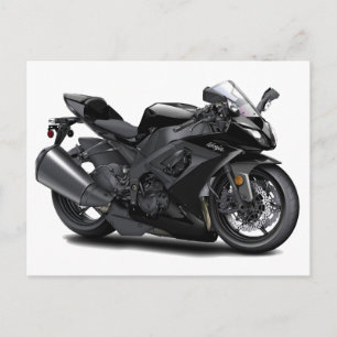 Carte Postale Ninja Black Bike