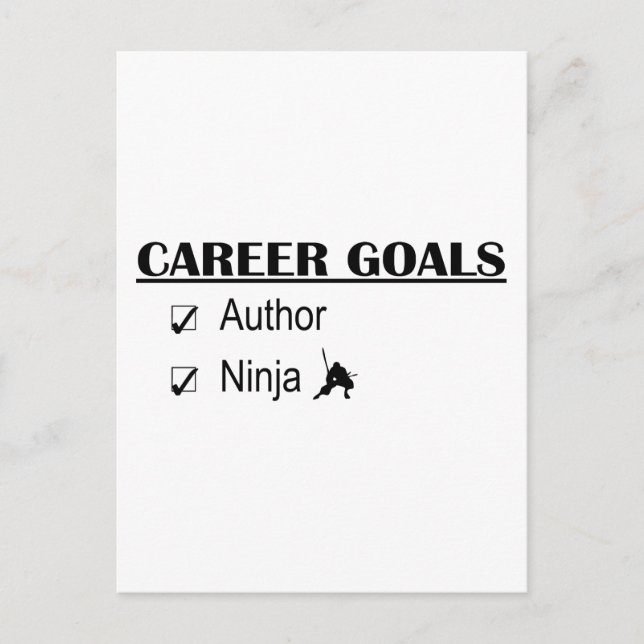 Carte Postale Ninja Career Goals - Auteur (Devant)