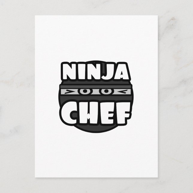 Carte Postale Ninja Chef (Devant)
