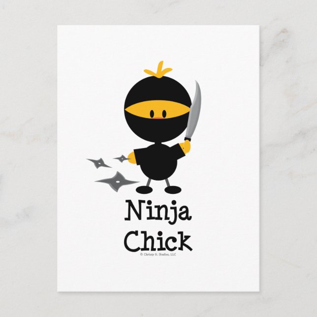 Carte postale Ninja Chick (Devant)