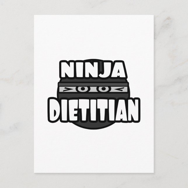 Carte Postale Ninja Dietitian (Devant)