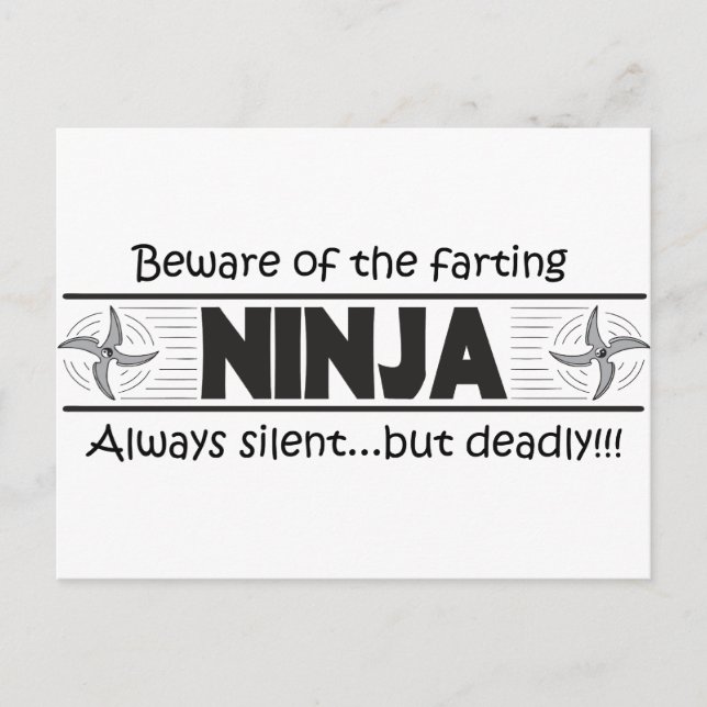 Carte Postale ninja fart (Devant)