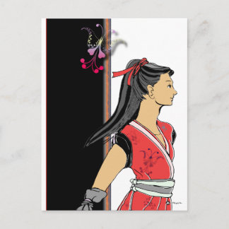 CARTE POSTALE NINJA GIRL