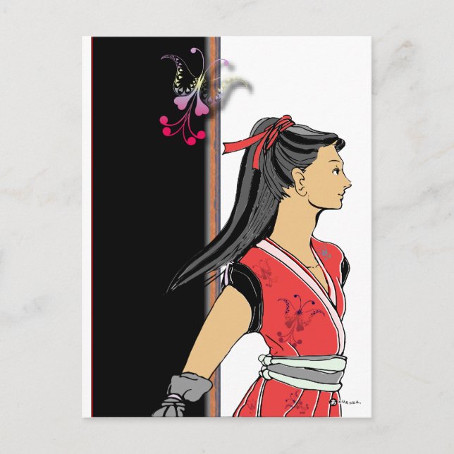 CARTE POSTALE NINJA GIRL (Devant)