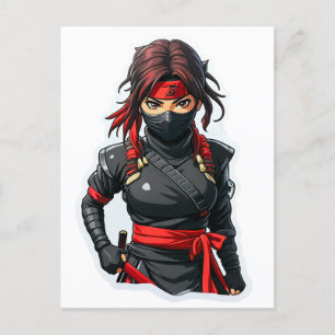 Carte Postale Ninja Girl