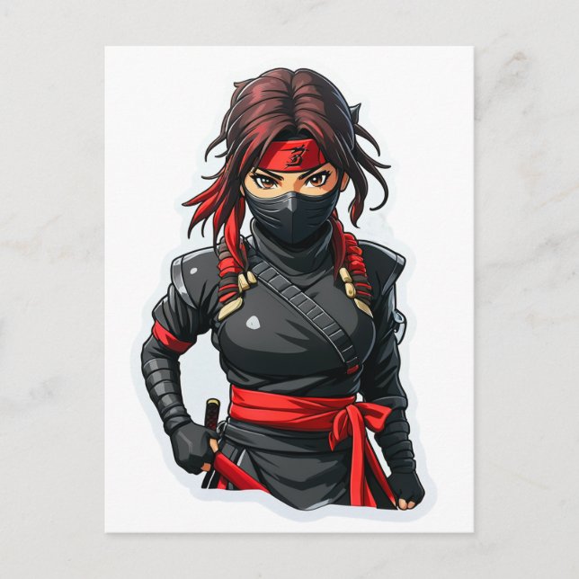 Carte Postale Ninja Girl (Devant)