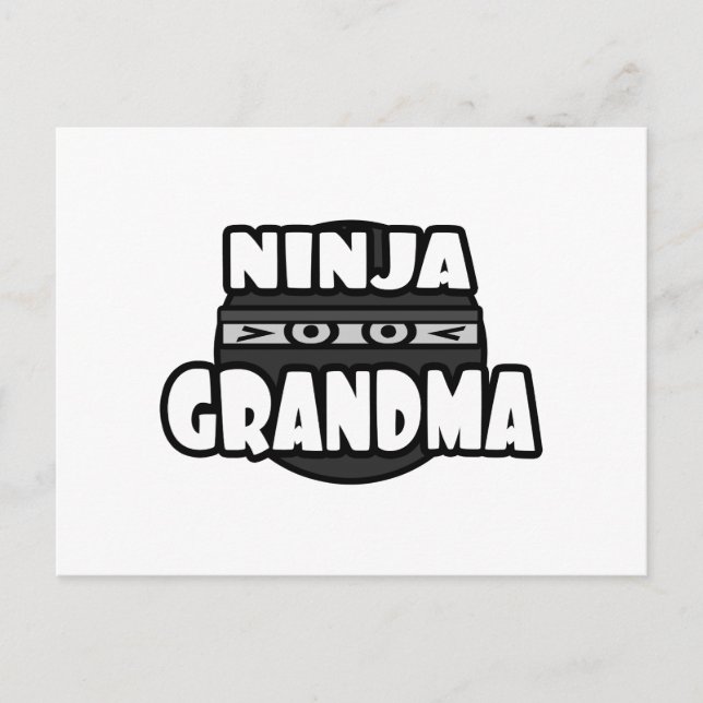 Carte Postale Ninja Grand-mère (Devant)