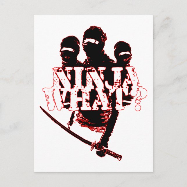 CARTE POSTALE NINJA QUOI ? (Devant)