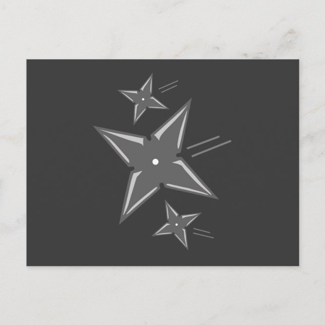 Carte Postale Ninja Stars (Devant)