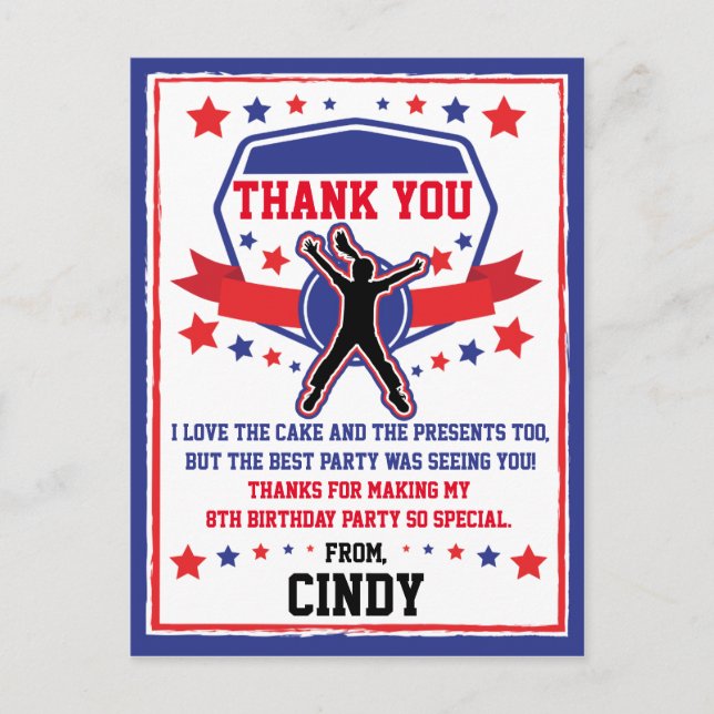 Carte Postale Ninja Warrior Girls Merci (Devant)