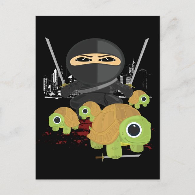 Carte Postale Ninja with Turtles (Devant)