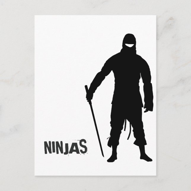 Carte Postale Ninjas (Devant)