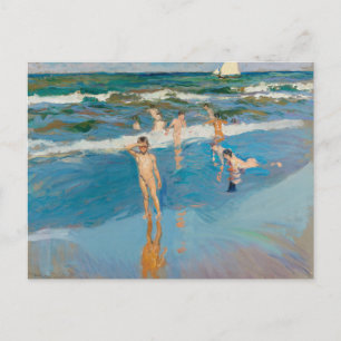Carte Postale Niños en el Mar   Joaquín Sorolla
