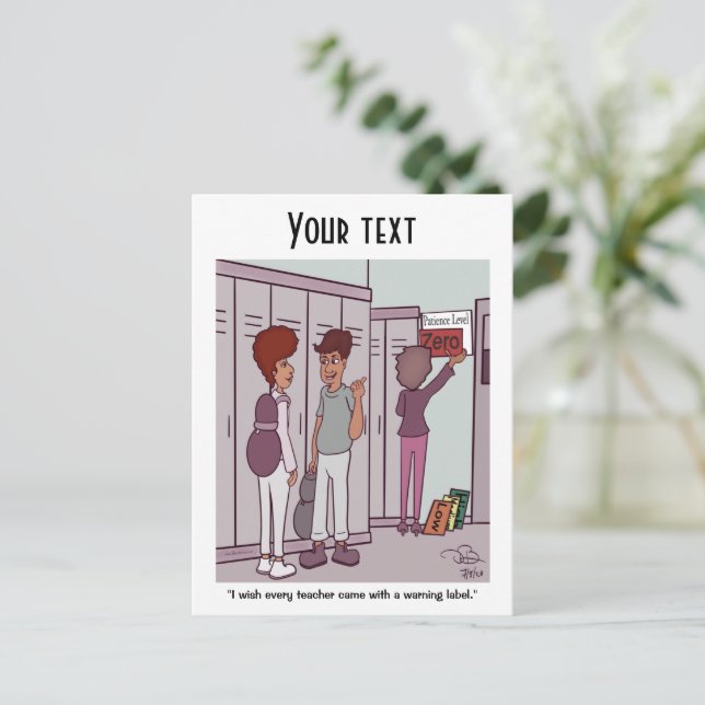 Carte postale Niveau de patience (Debout devant)