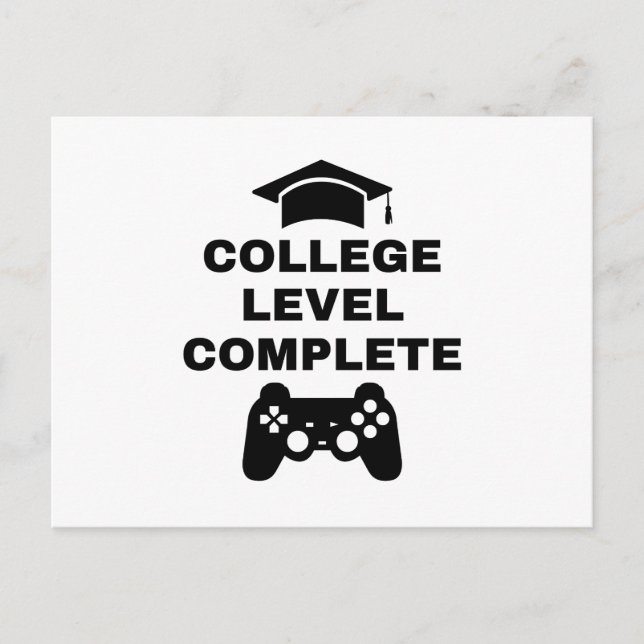 Carte Postale Niveau du collège achevé (Devant)