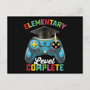 Carte Postale Niveau élémentaire Complet Graduation Jeu Gamer