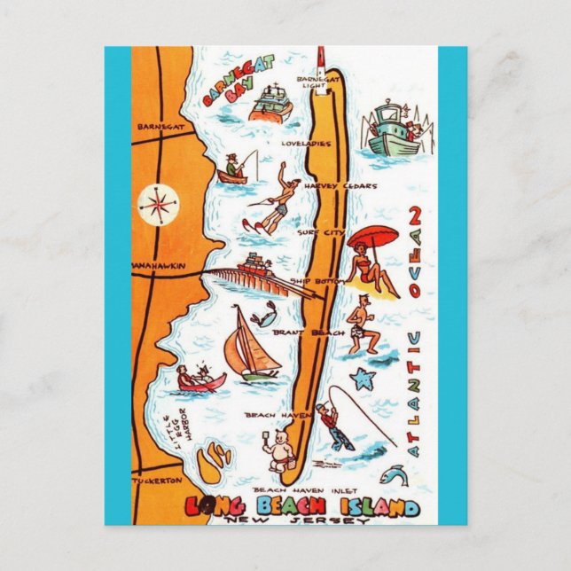 Carte postale NJ de Long Beach Island (Devant)