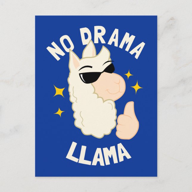 Carte Postale No Drama Llama (Devant)