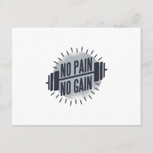Carte Postale No Pain No Gain