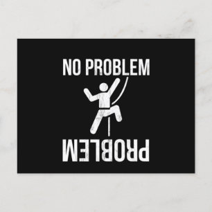 Carte Postale No Problem Problem Funny Novelty Rock Climbing Gif