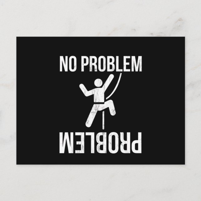 Carte Postale No Problem Problem Funny Novelty Rock Climbing Gif (Devant)