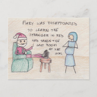 Carte Postale "No Room at the Inn" Postcard
