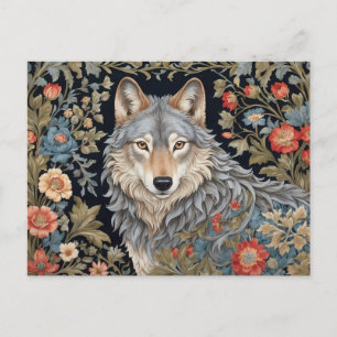Carte Postale Noble Grey Wolf William Morris Inspiré