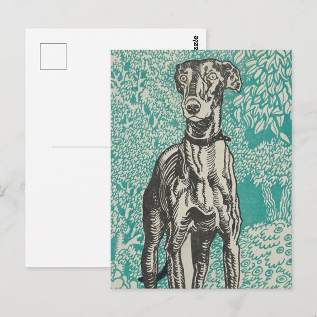 Carte Postale Noble Greyhound Design : The Greyhound(1912) (Devant / Derrière)