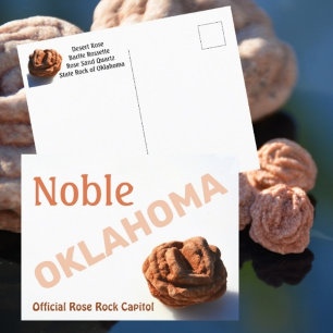 Carte Postale Noble Oklahoma Rose Rock Capitol Photographie