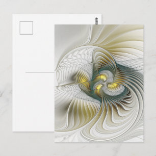 Carte Postale Noblement doré sarcelle Art Fantastique Abstrait F