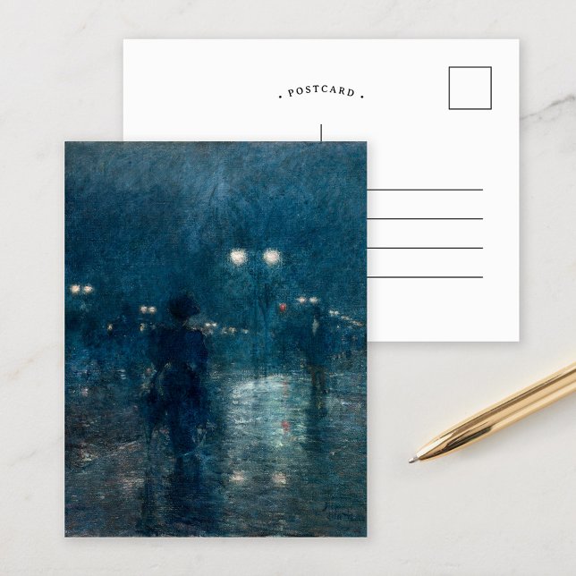 Carte Postale Nocturne de la Cinquième Avenue | Childe Hassam (Créateur téléchargé)