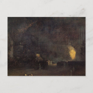 Carte Postale Nocturne, Noir et Or, La Roue du Feu - Whistler