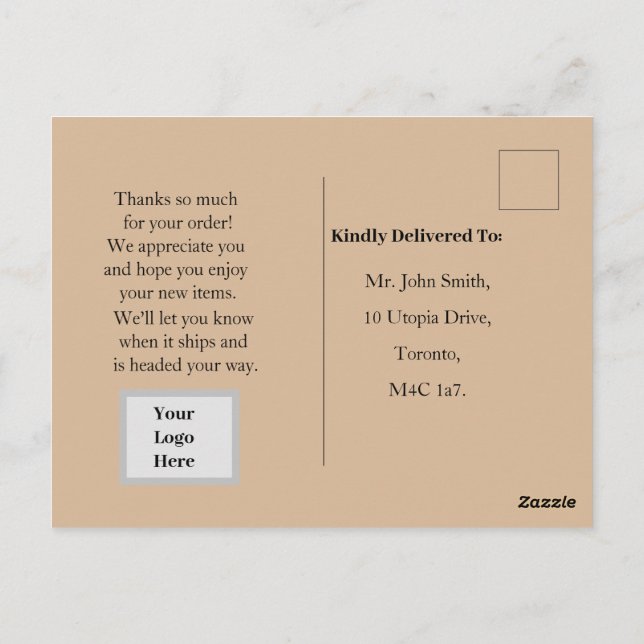 Carte Postale Noël (Dos)