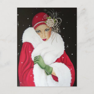 Carte postale - Noël 1930 Art Déco