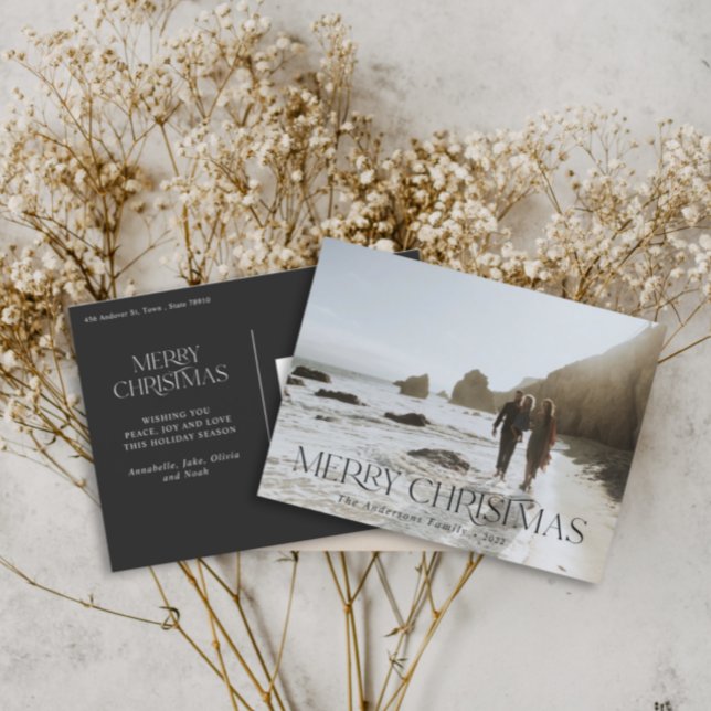 Carte Postale Noël 1 photo botanique floral plié vacances (Créateur téléchargé)