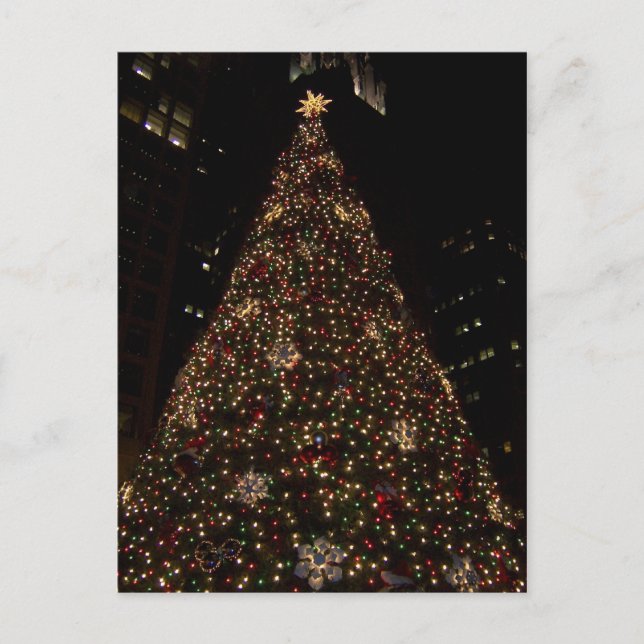 Carte Postale Noël à Daley Plaza Chicago (Devant)