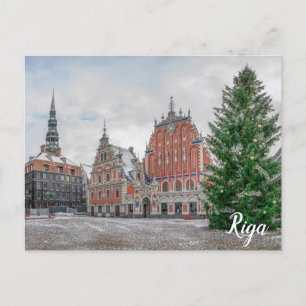 Carte postale Noël à Riga Lettonie