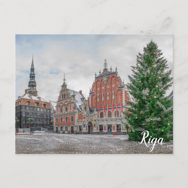 Carte postale Noël à Riga Lettonie (Devant)