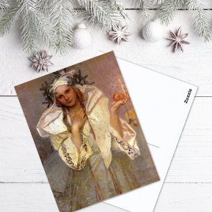 Carte Postale Noël Amérique Alphonse Mucha