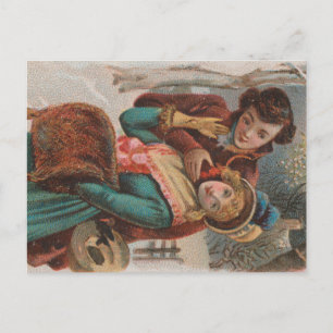 Carte Postale Noël, Angleterre - Publicité de l'ère victorienne,