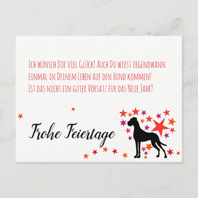 Carte Postale Noël avec résolution du Nouvel An (Devant)