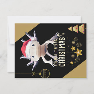 Carte Postale Noël Axolotl
