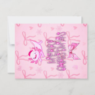 Carte Postale Noël Axolotl