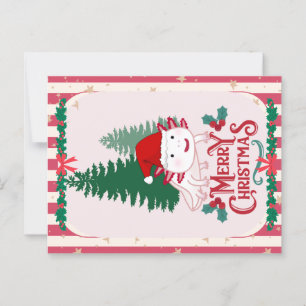 Carte Postale Noël axolotl
