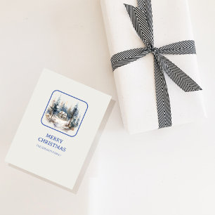 Carte Postale Noël Bois Minimaliste Vacances simples