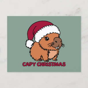 Carte Postale Noël Capybara