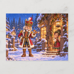 Carte postale Noël – Casse-noisette et les oiseaux