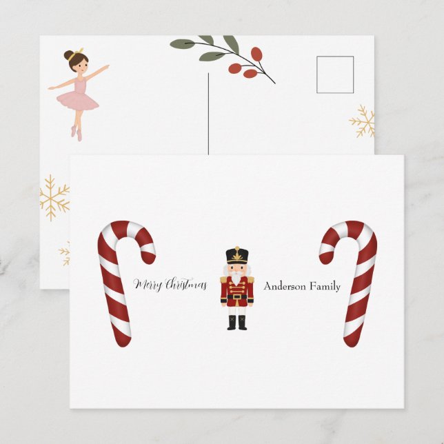 Carte Postale Noël Classique Casse-Noisette (Devant / Derrière)