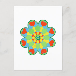 Carte Postale Noël Coeur Mandala