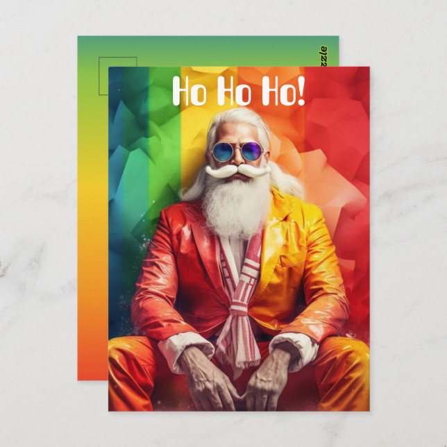 Carte Postale Noël dans chaque couleur (Devant / Derrière)